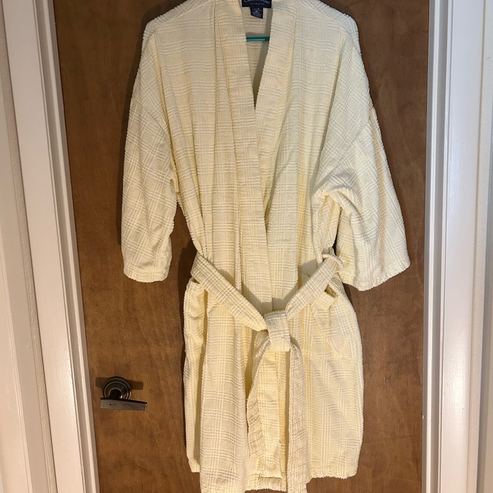 Charter Club Yellow Textured Robe